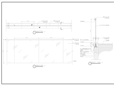 户外玻璃栏杆 户外 施工图
