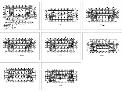 多层公寓建筑平面图 施工图 居住区景观