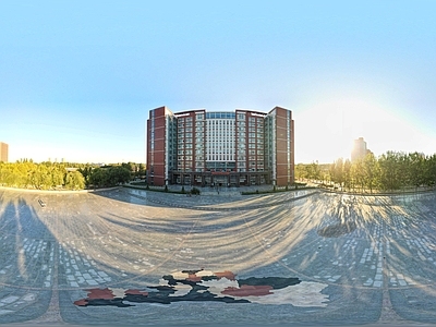 HDR城市小区社区广场全景