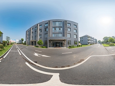 HDR城市小区社区广场全景