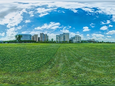 HDR城市小区社区广场全景