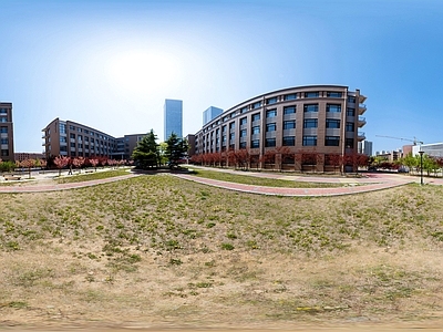 HDR城市小区社区广场全景