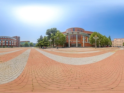 HDR城市小区社区广场全景