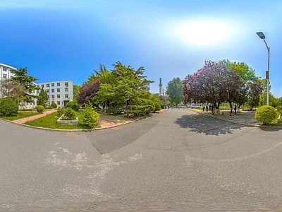HDR城市小区社区广场全景