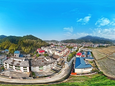 HDR城市小区社区广场全景