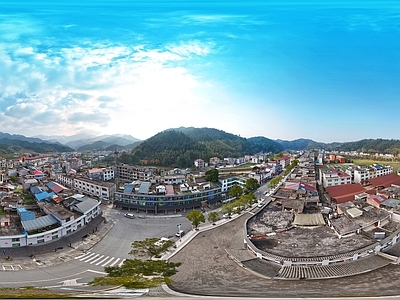 HDR城市小区社区广场全景