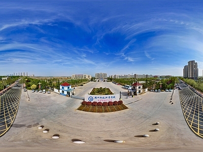 HDR城市小区社区广场全景