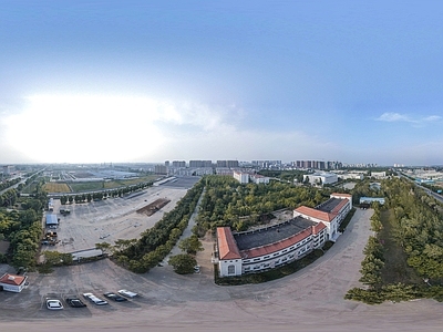 HDR城市小区社区广场全景