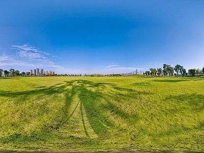 HDR城市小区社区广场全景