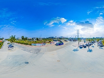 HDR城市小区社区广场全景