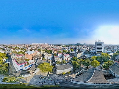 HDR城市小区社区广场全景