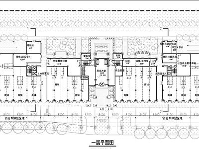 住宅配套多层商业平面图 施工图