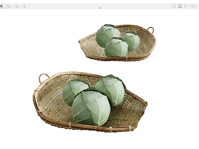 蔬菜 卷心菜 簸箕 竹编铲子