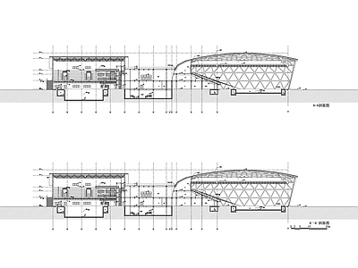 三层游泳馆建筑 施工图 游泳馆建筑