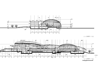 现代二层游泳馆建筑施工套图 施工图 游泳馆建筑