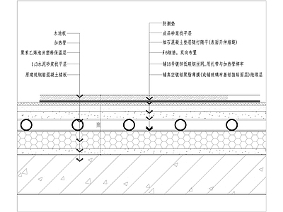 地暖铺木地板节点 施工图