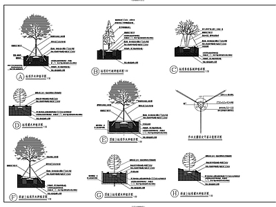 重庆地区植物施工设计说明 施工图
