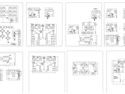 办事处家具图库 施工图 办公家具 办公家具图库
