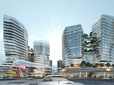 TOD现代商业办公建筑