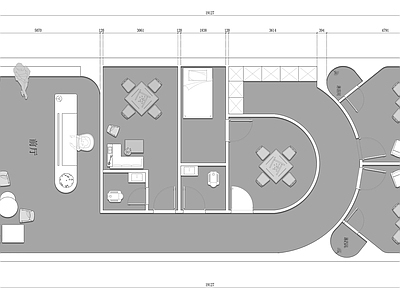 棋牌室麻将房平面 施工图