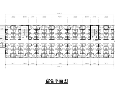 大学宿舍平面图 施工图