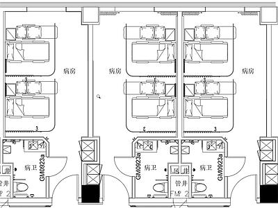 医院常用图库及平面布置 施工图 工装综合图库 工装图库