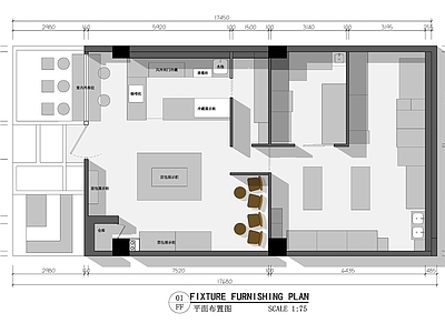 155平米烘焙面包店平面布置图 施工图 工装平面图