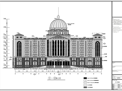 9层法式风情林业厅技术服务综合楼建筑及幕布 施工图