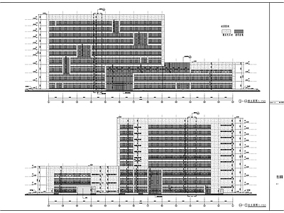 高层框架结构质检办公楼建筑 施工图