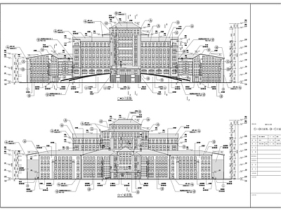 职业技术学院七层办公楼建筑 施工图