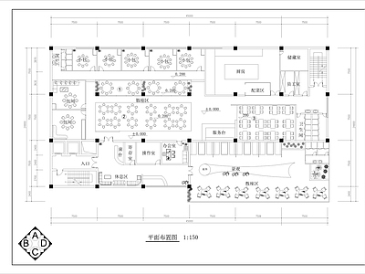 1110㎡中餐厅 餐饮空间 施工图