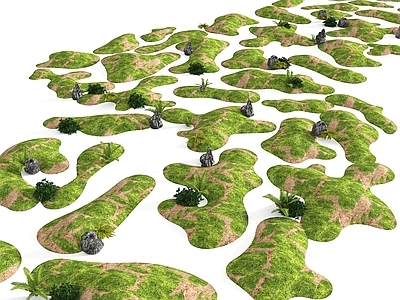 现代山体地形 公园微地形 庭院微地形 草坡 小山包 土坡 堆坡