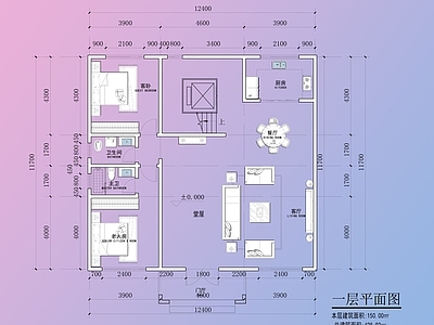 三层自建房家装平面图占地150㎡总面积约430㎡ 施工图