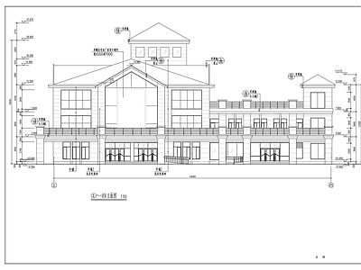 三层保健休闲活动中心建筑 施工图