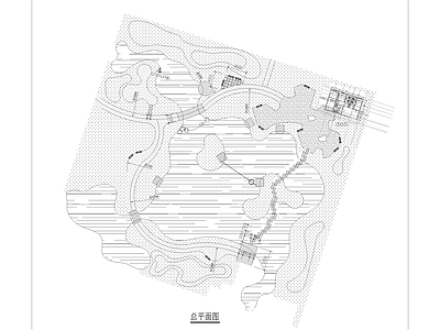 荷塘月色塘景公厕建筑结构给排水 施工图