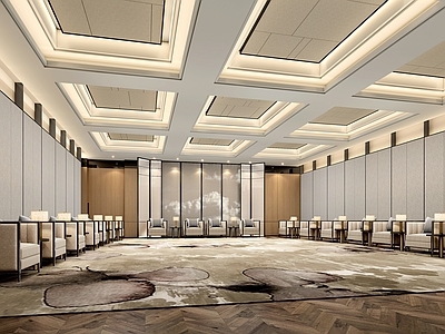 现代VIP接待室 会议室 会议沙发 会议地毯