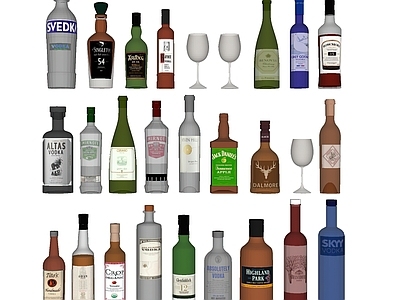 红酒洋酒组合 酒水
