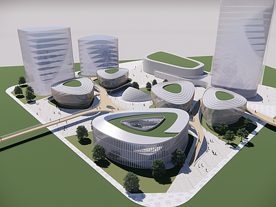 现代展览馆建筑