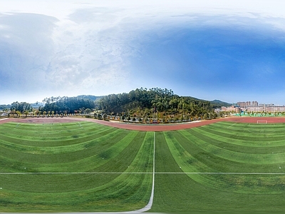 篮球足球健身广场全景HDR