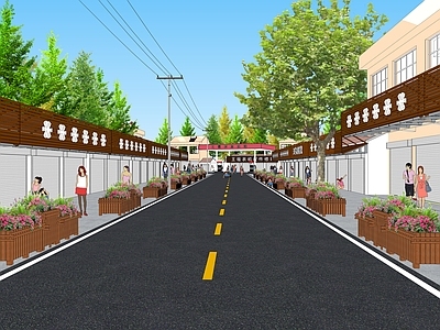 新中式乡村街道