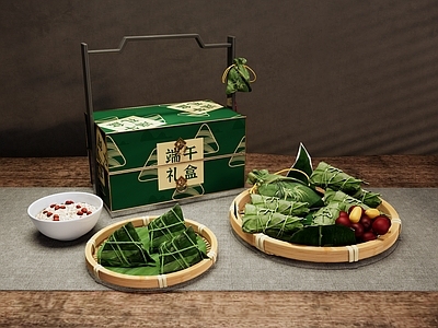 粽子 端午节礼盒 食盒  三角粽 糕点 竹叶竹簸箕 端午节香囊