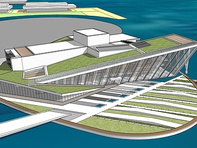 现代展览馆建筑 文化馆