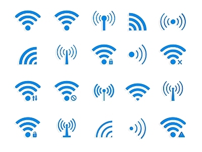 现代wifi图标挂件 信号标志 wifi 无线网 上网 无线网络 信号 图标