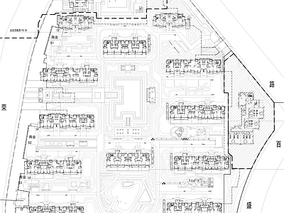 郑州旭辉正荣大区居住区景观 施工图 居住区景观