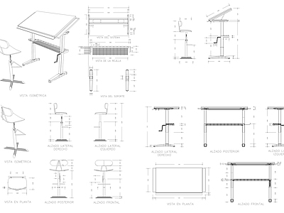 绘图室家具图库 施工图