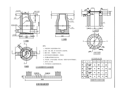 砖砌雨污水检查井 施工图 景观小品