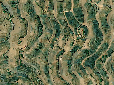 无缝卫星航拍坡地地图 自然元素