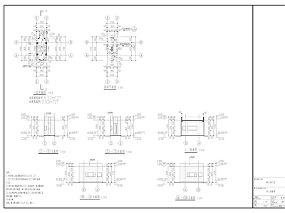 门卫建筑及结构图纸 施工图