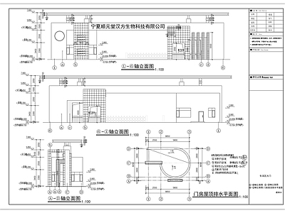 工厂大门建筑图 施工图 工业建筑