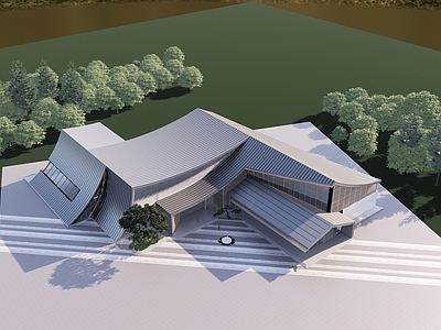 现代文化场馆建筑 接待中心建筑 展览馆建筑